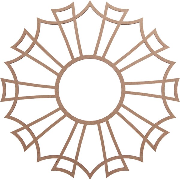 Ekena Millwork Augustus Wood Fretwork Pierced Ceiling Medallion, Wood (Paint Grade), 16"OD x 5 5/8"ID x 3/8"T CMWP16X16X0375AUMF - main